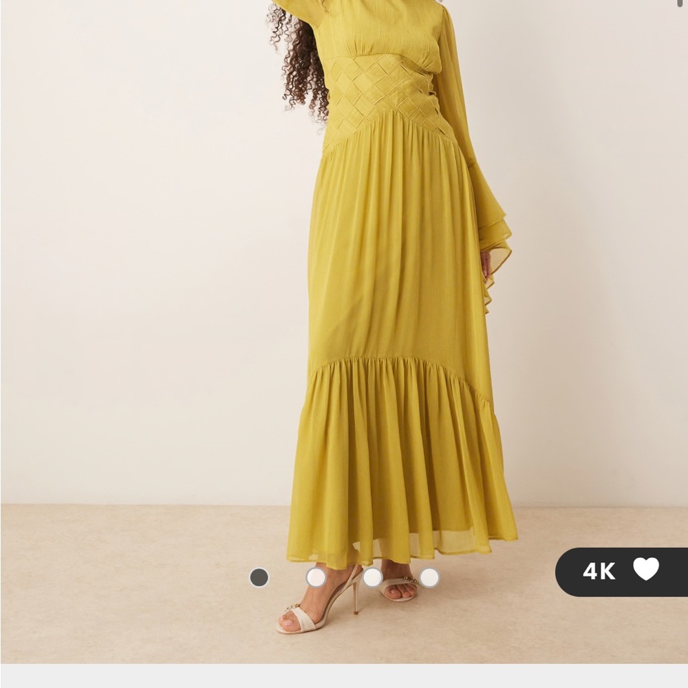 *BRAND NEW W/ TAGS* ASOS Yellow Sleeveless Sundress Wedding Guest